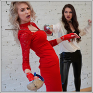 Long fencing Duel – Vera vs Fiona